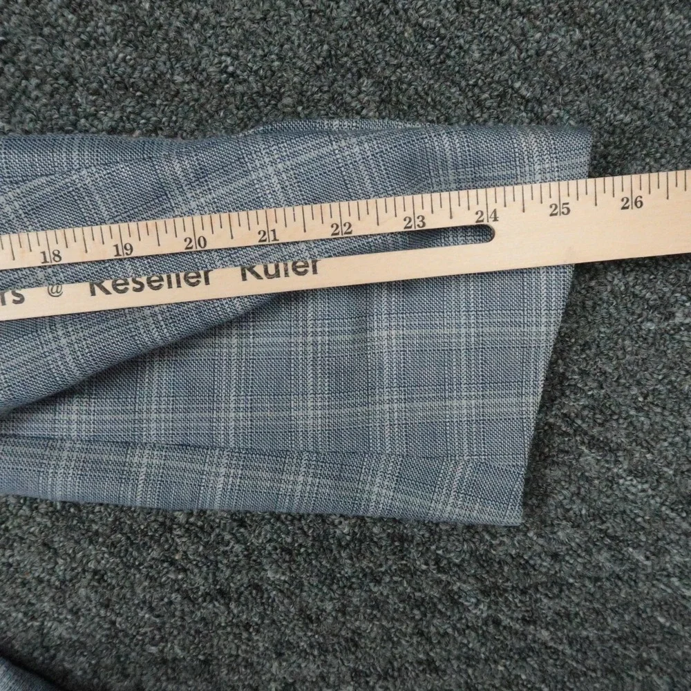 Brooks Brothers Blazer Mens 48R Blue Plaid Regent Fit Wool Linen Sport‎ Coat